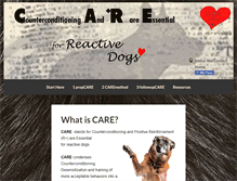 Tablet Screenshot of careforreactivedogs.com